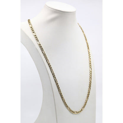 10K Yellow Gold Figaro Link Chain Necklace
