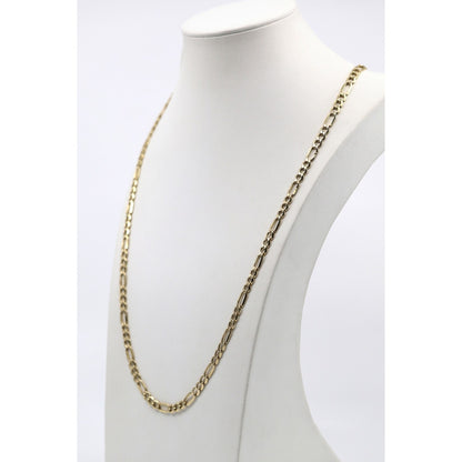 10K Yellow Gold Figaro Link Chain Necklace