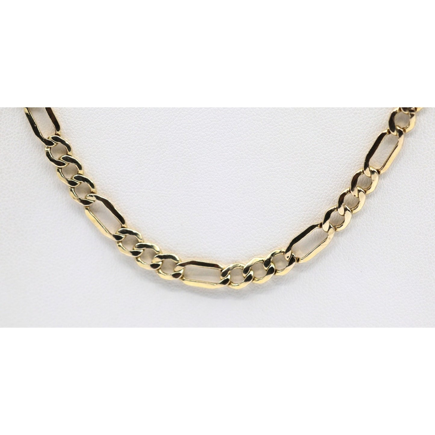 10K Yellow Gold Figaro Link Chain Necklace