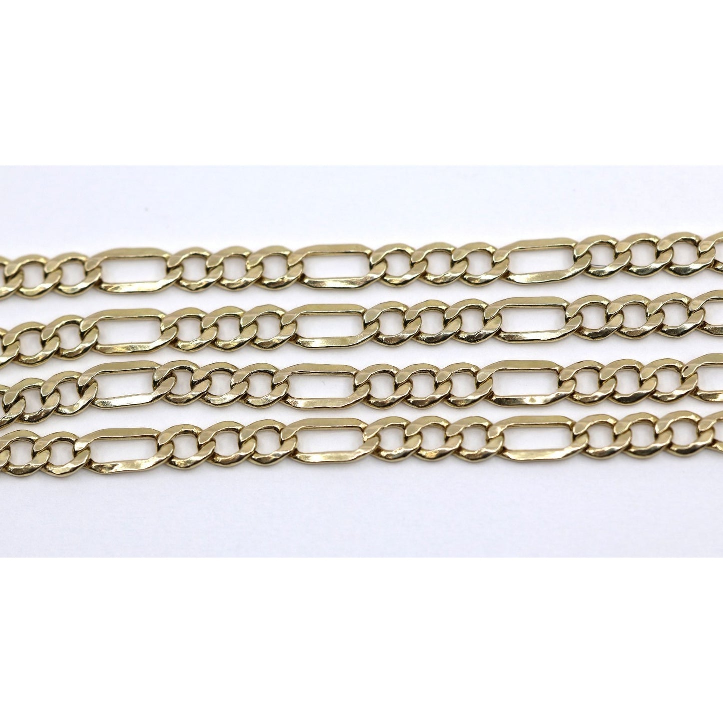 10K Yellow Gold Figaro Link Chain Necklace