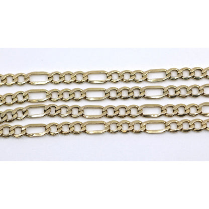 10K Yellow Gold Figaro Link Chain Necklace