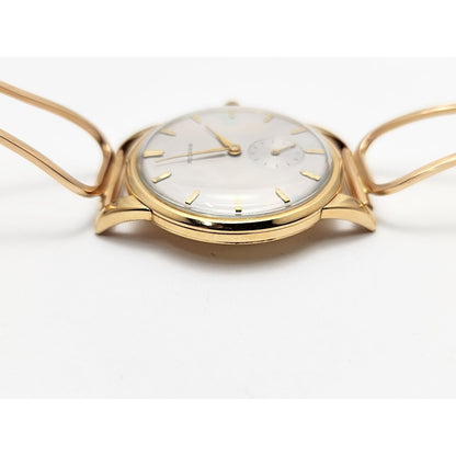 Vintage 1940s Rodania 18K Yellow Gold 35mm 17J Case # 127 Sub Dial Swiss Watch