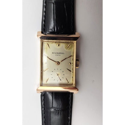 Vintage Patek Philippe 2404 Canape Art Deco Architectural 1950s 18K Rose Gold