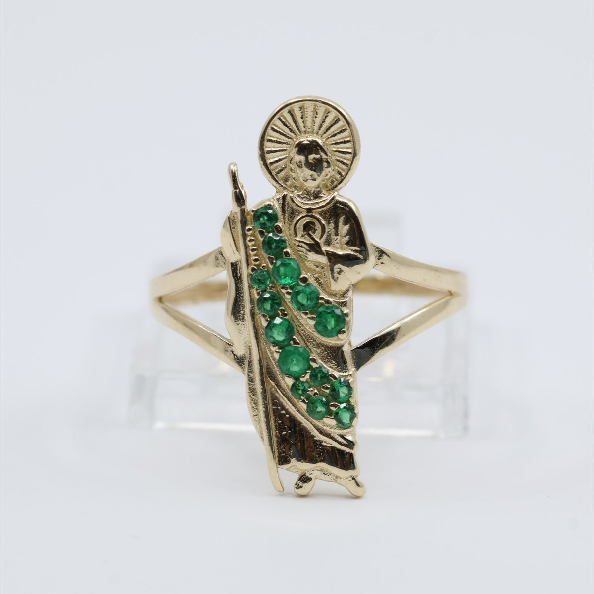 14K Yellow Gold Religious Saint Jude Ring