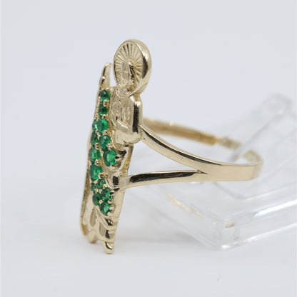 14K Yellow Gold Religious Saint Jude Ring