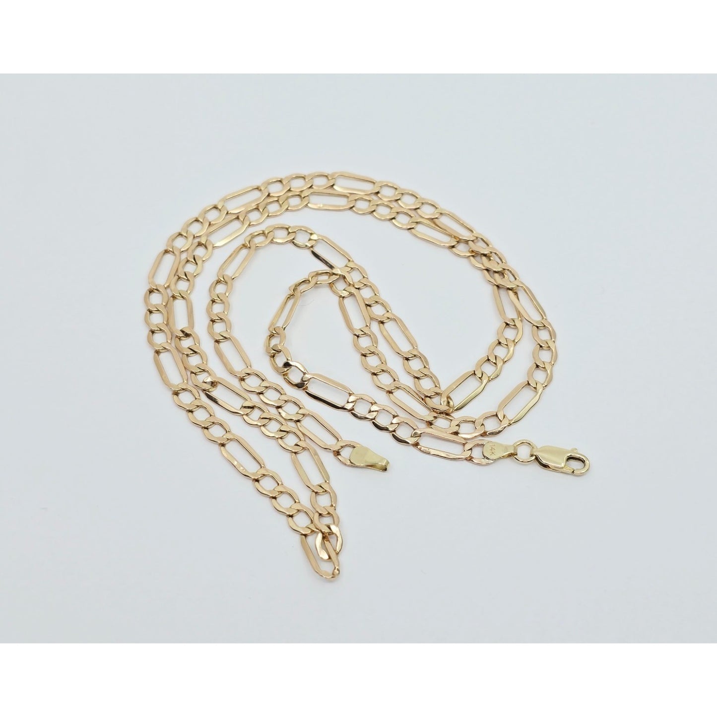 14K Yellow Gold Figaro Link Chain Necklace