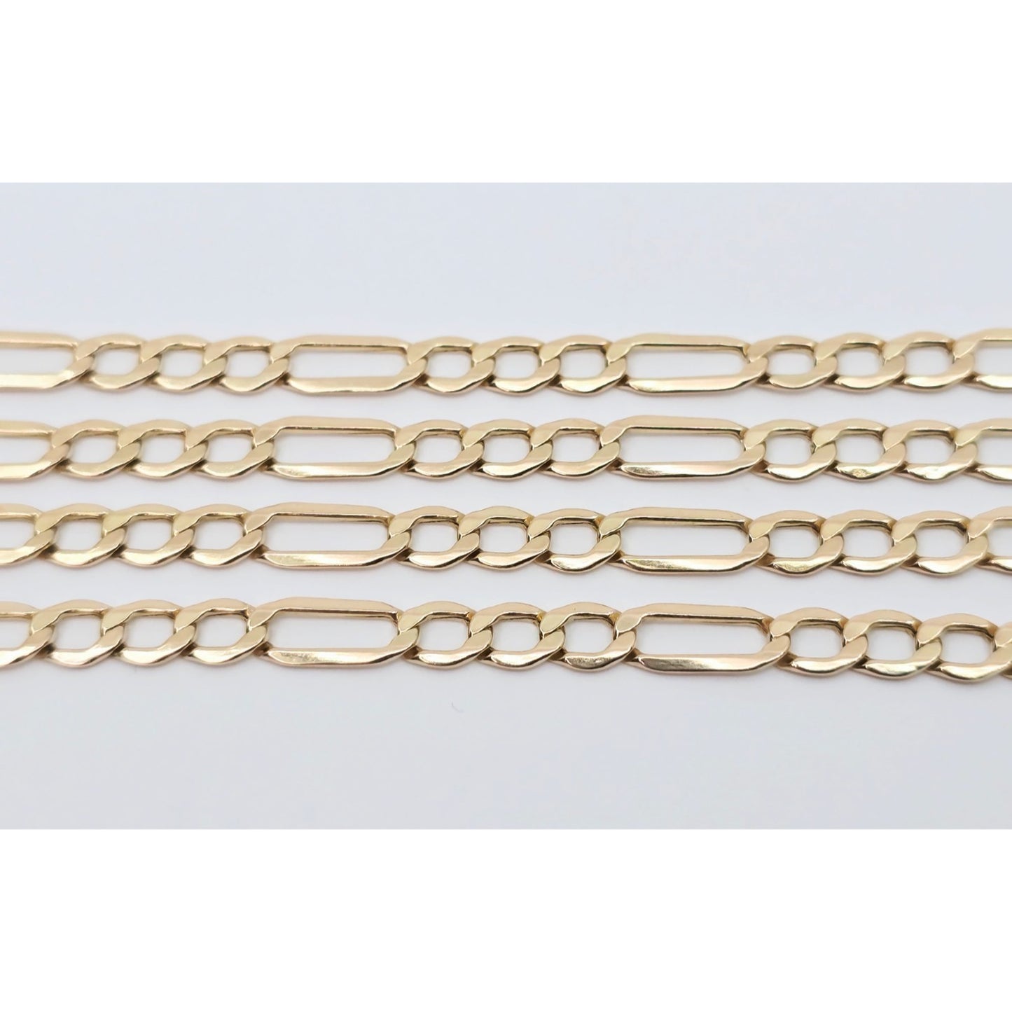14K Yellow Gold Figaro Link Chain Necklace