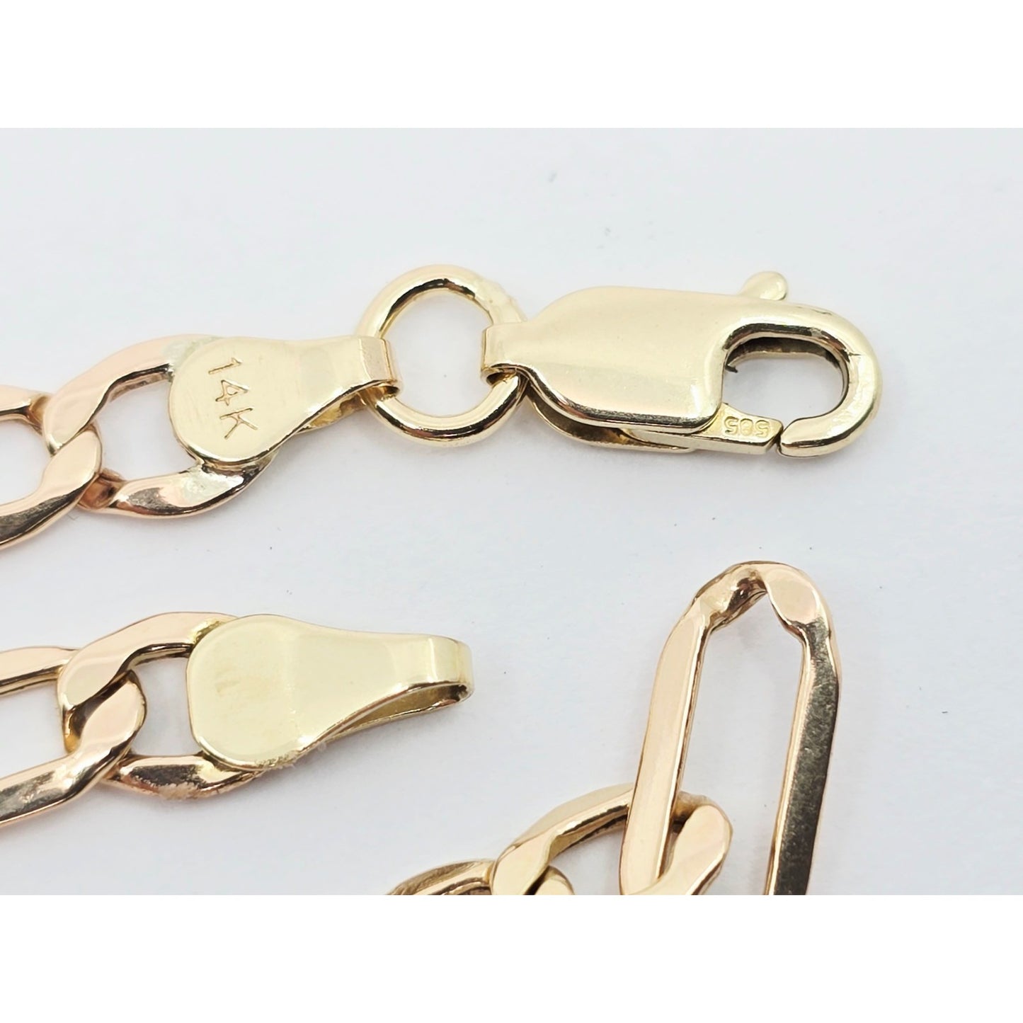 14K Yellow Gold Figaro Link Chain Necklace