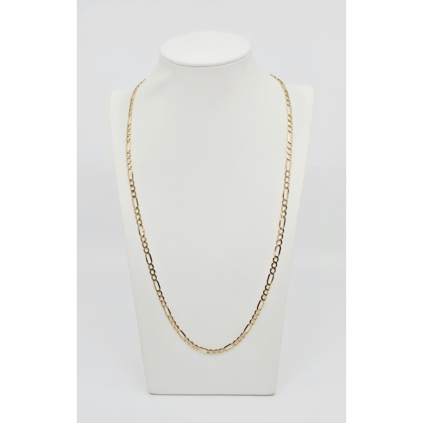 14K Yellow Gold Figaro Link Chain Necklace