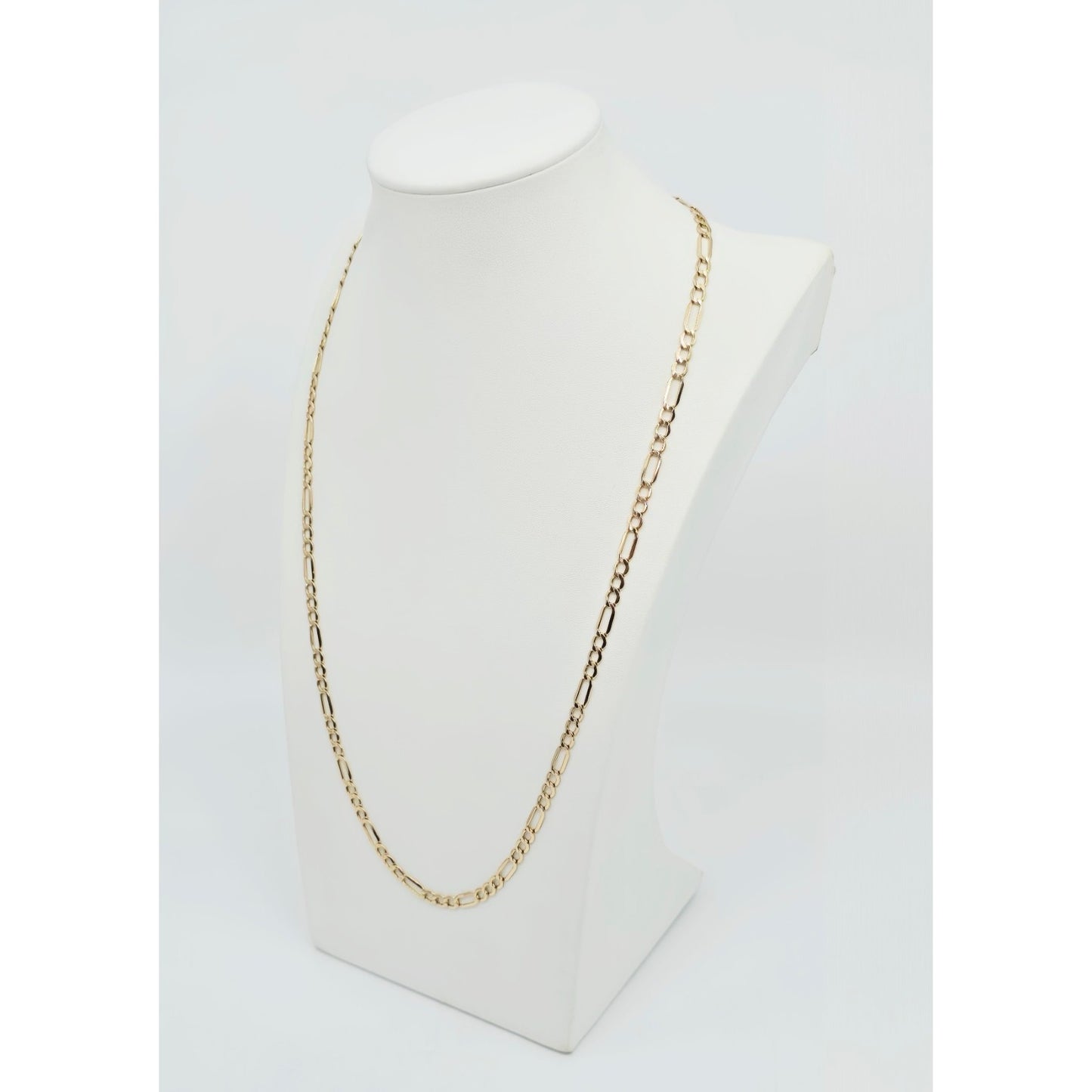 14K Yellow Gold Figaro Link Chain Necklace