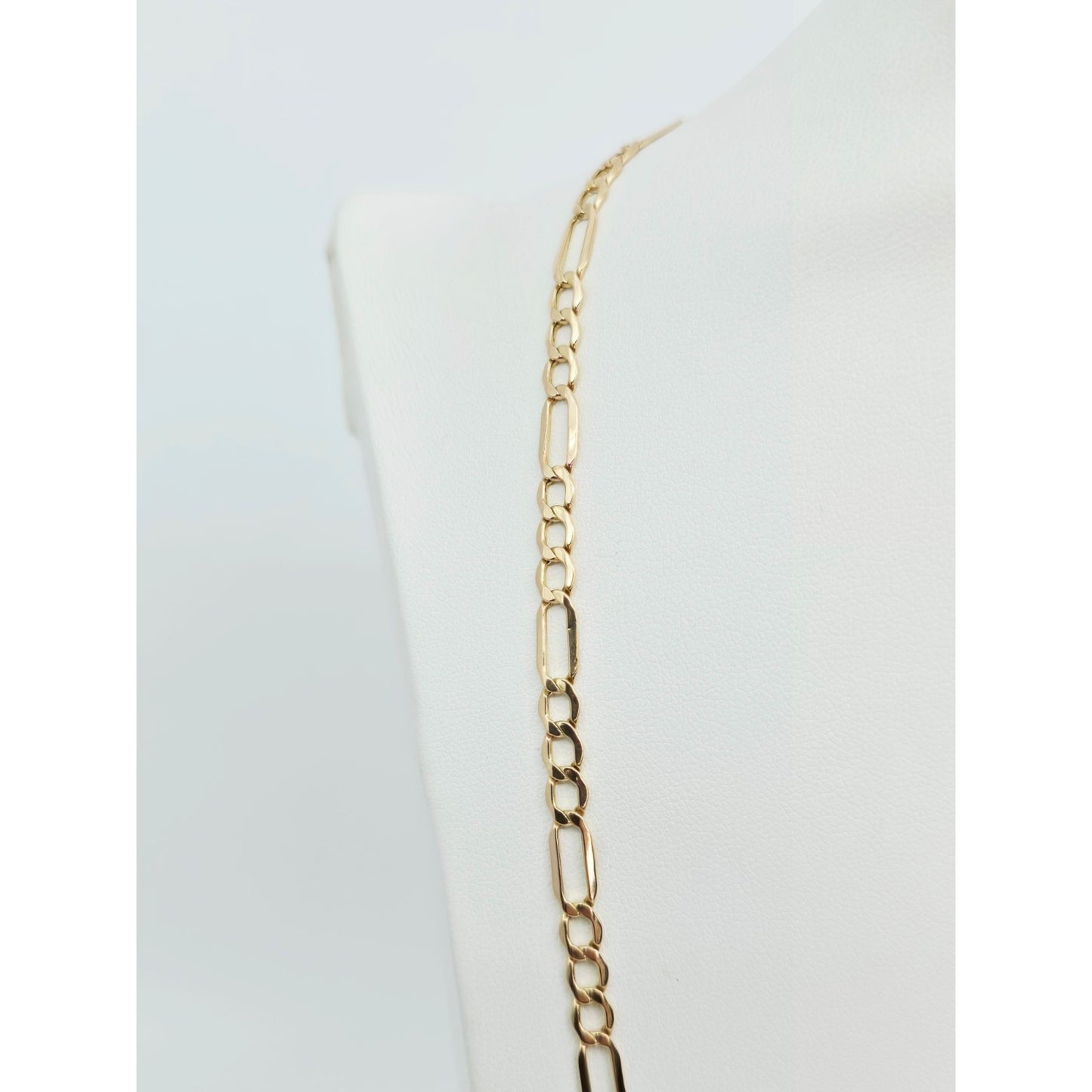 14K Yellow Gold Figaro Link Chain Necklace
