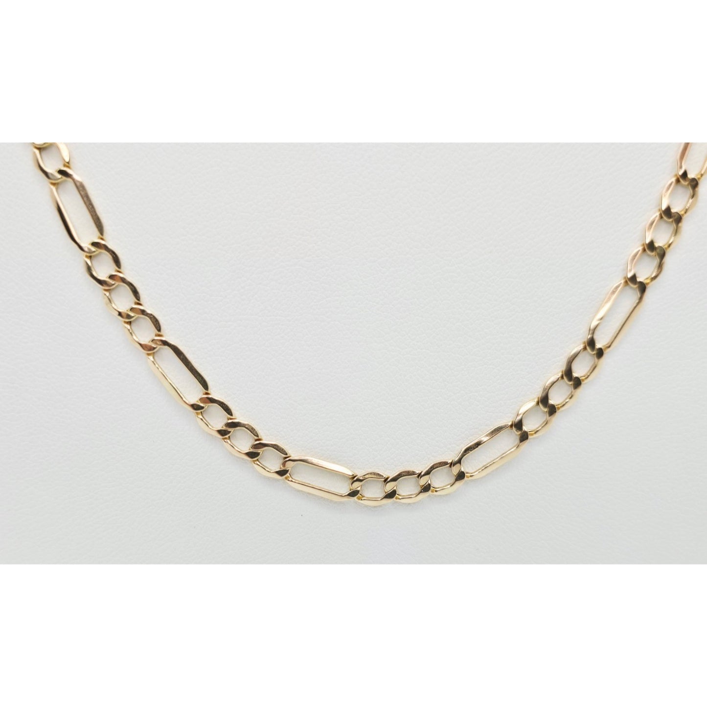 14K Yellow Gold Figaro Link Chain Necklace