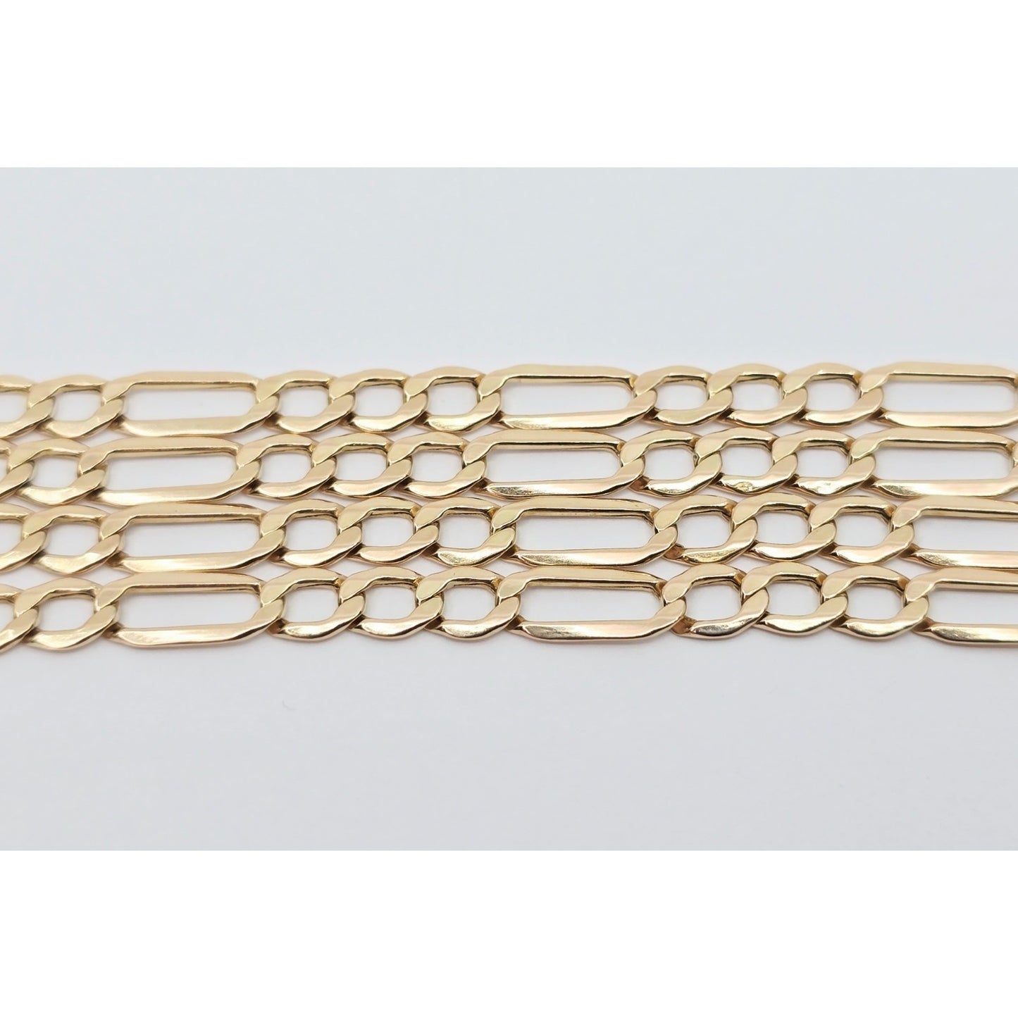 14K Yellow Gold Figaro Link Chain Necklace
