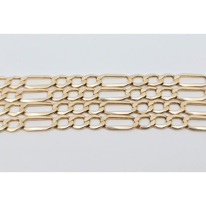 14K Yellow Gold Figaro Link Chain Necklace