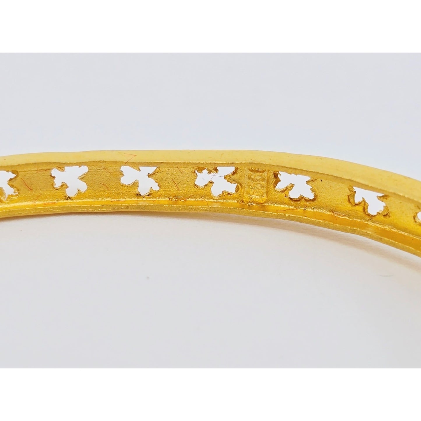24K Yellow Gold Resizable Flower Link Chain Bracelet