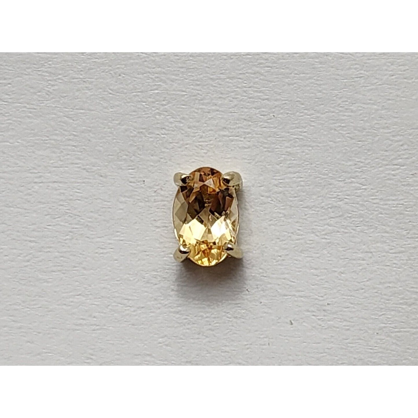 14K Yellow Gold Oval Cut Citrine Stud Earrings