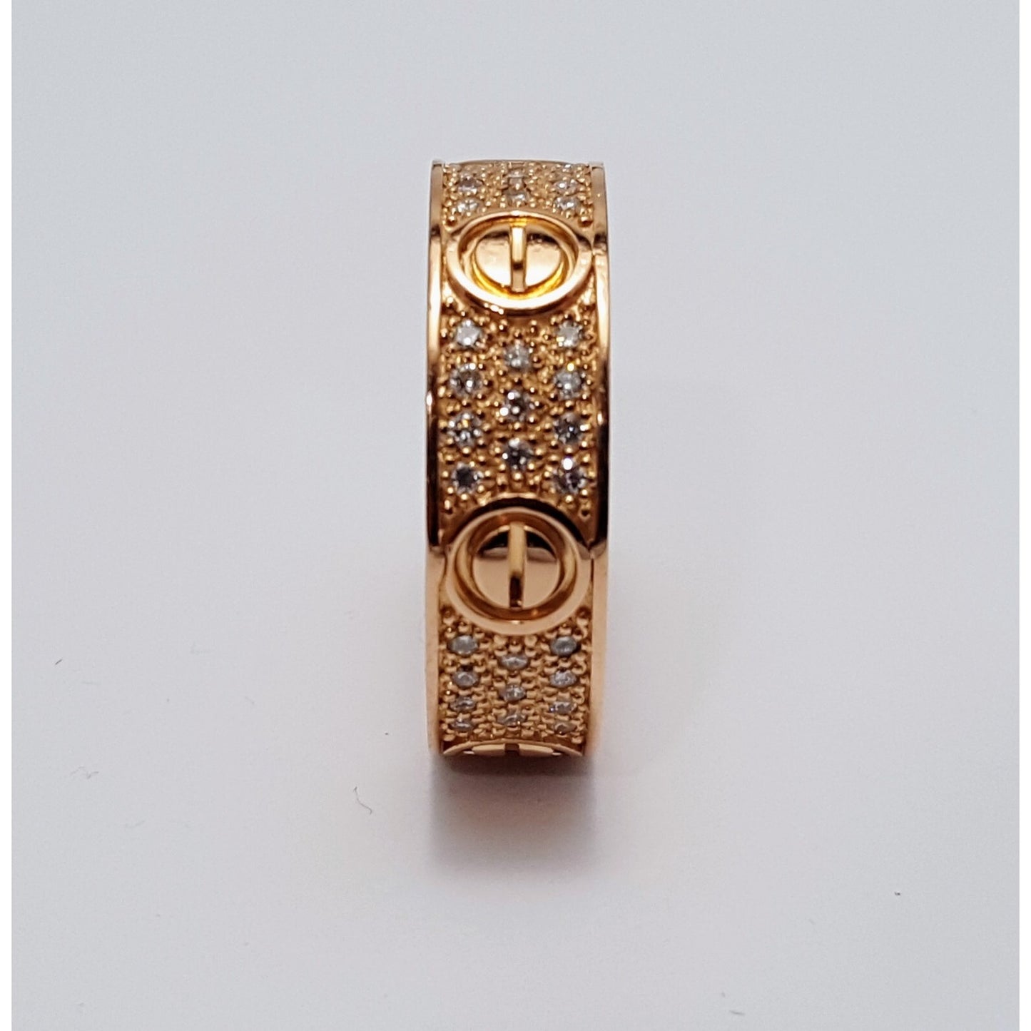 18K Rose Gold Diamond Wedding Ring Band