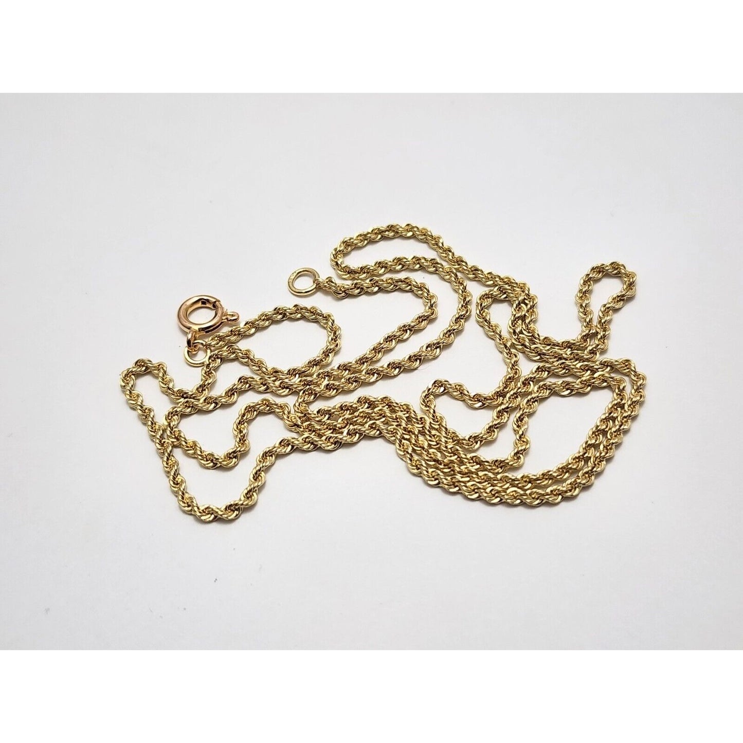 14K Yellow Gold Rope Chain Necklace