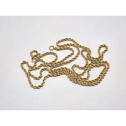 14K Yellow Gold Rope Chain Necklace