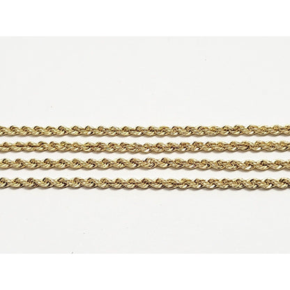 14K Yellow Gold Rope Chain Necklace