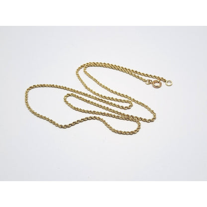 14K Yellow Gold Rope Chain Necklace