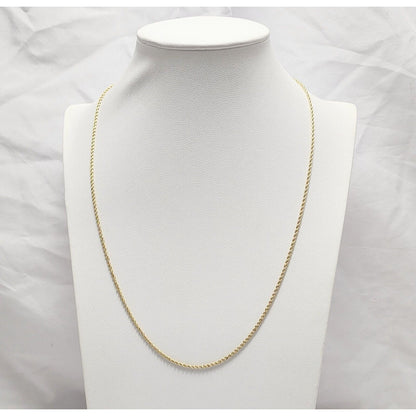 14K Yellow Gold Rope Chain Necklace