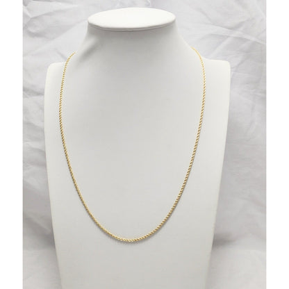 14K Yellow Gold Rope Chain Necklace