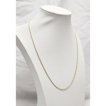 14K Yellow Gold Rope Chain Necklace