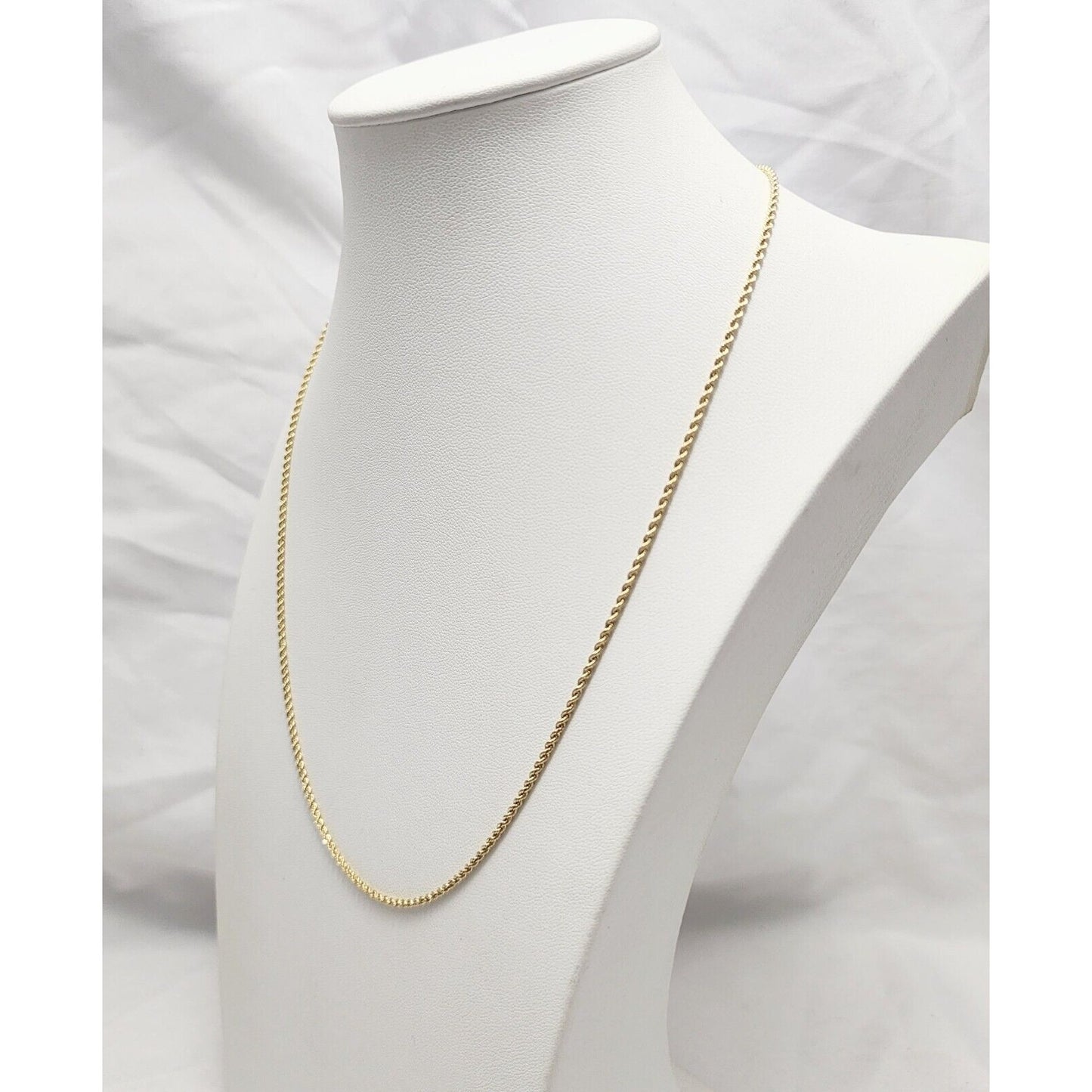 14K Yellow Gold Rope Chain Necklace