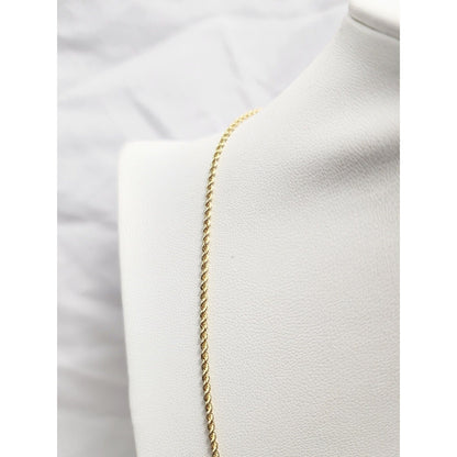 14K Yellow Gold Rope Chain Necklace