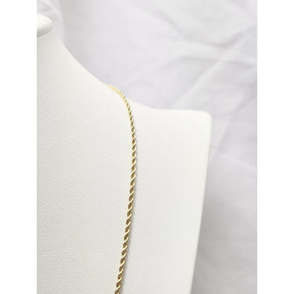 14K Yellow Gold Rope Chain Necklace