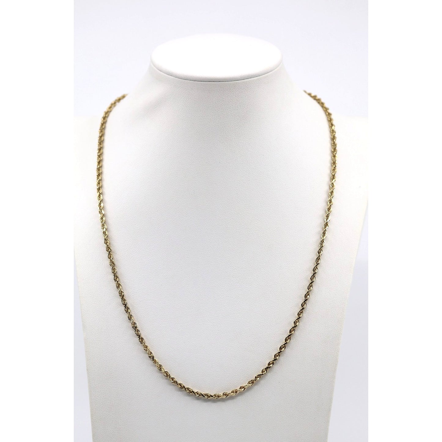 10K Yellow Gold Rope Chain Necklace