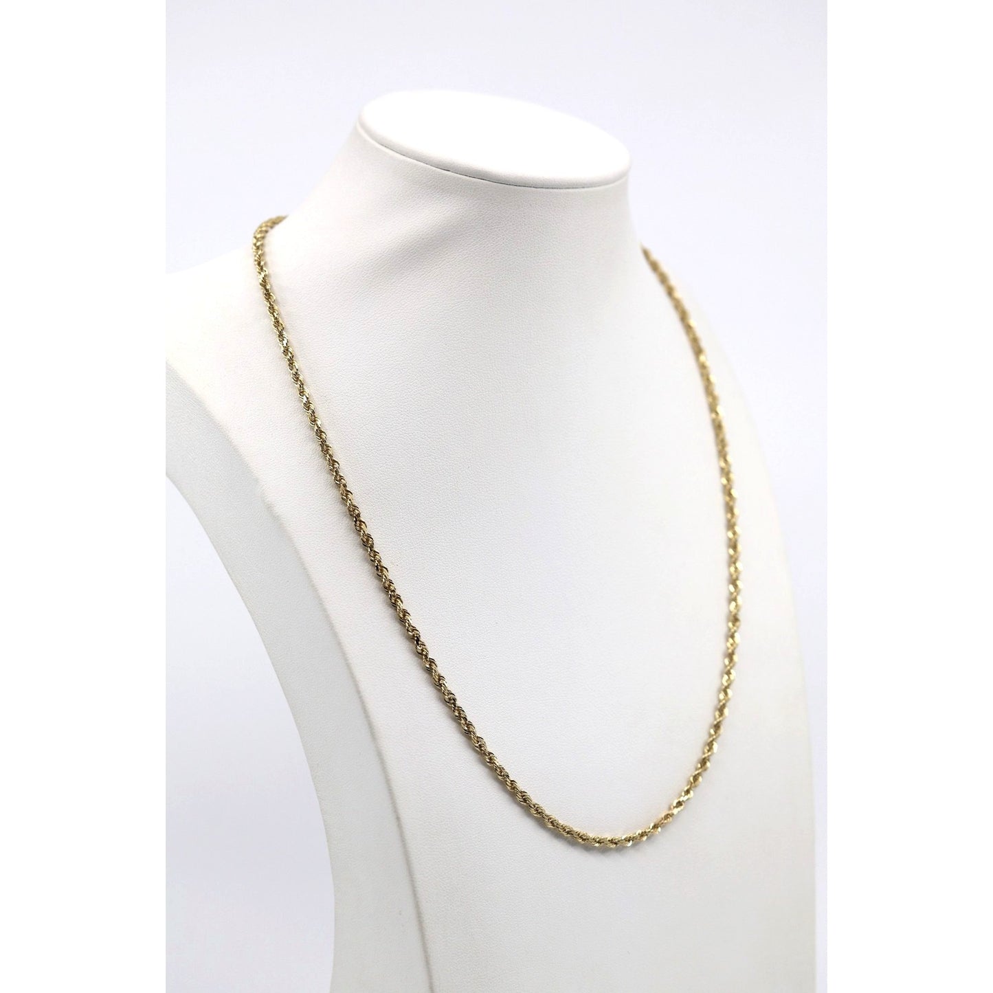 10K Yellow Gold Rope Chain Necklace