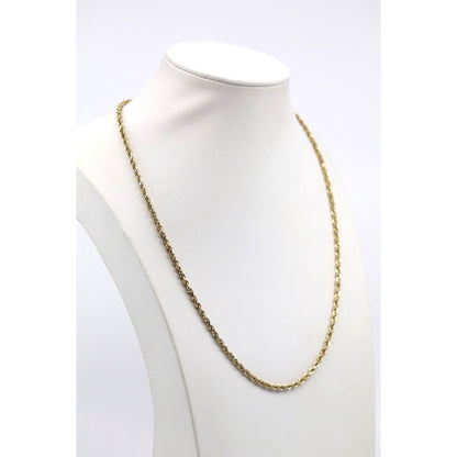 10K Yellow Gold Rope Chain Necklace