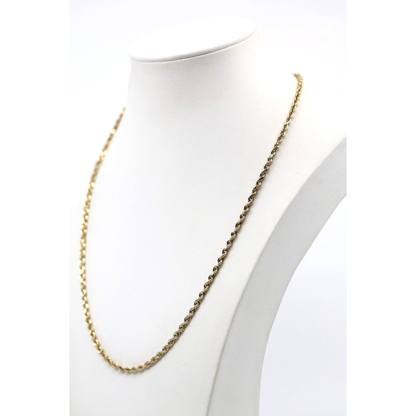 10K Yellow Gold Rope Chain Necklace