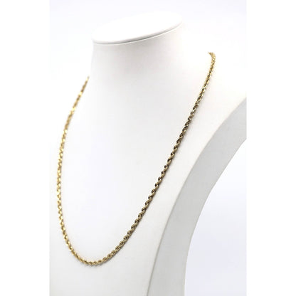 10K Yellow Gold Rope Chain Necklace