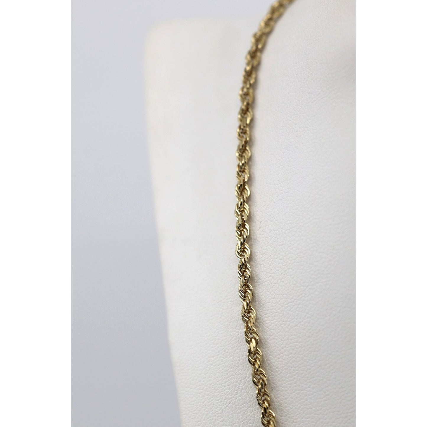10K Yellow Gold Rope Chain Necklace