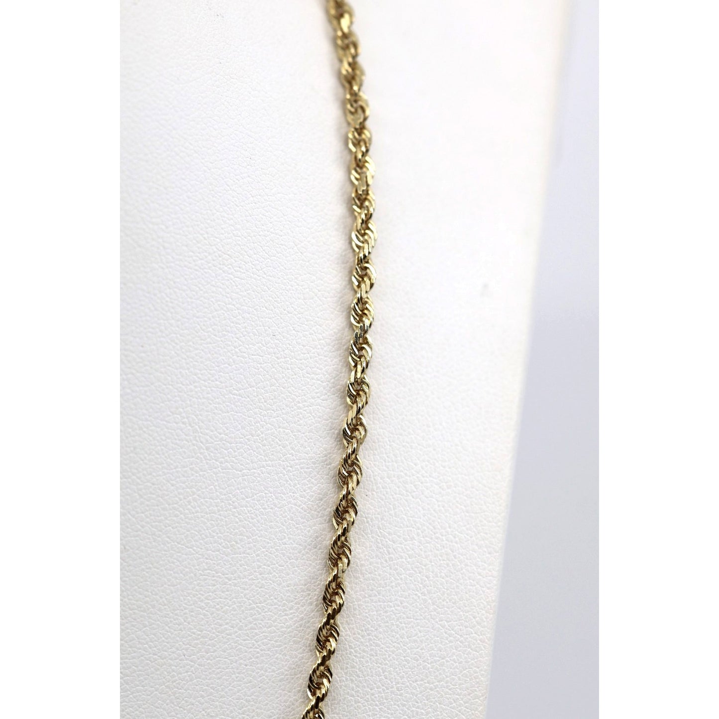 10K Yellow Gold Rope Chain Necklace
