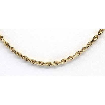 10K Yellow Gold Rope Chain Necklace