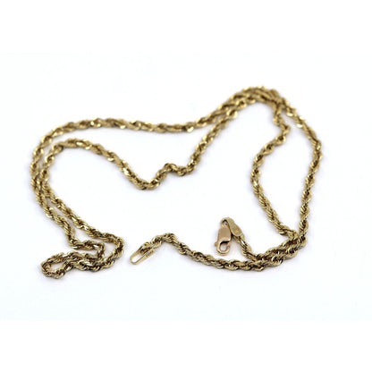 10K Yellow Gold Rope Chain Necklace