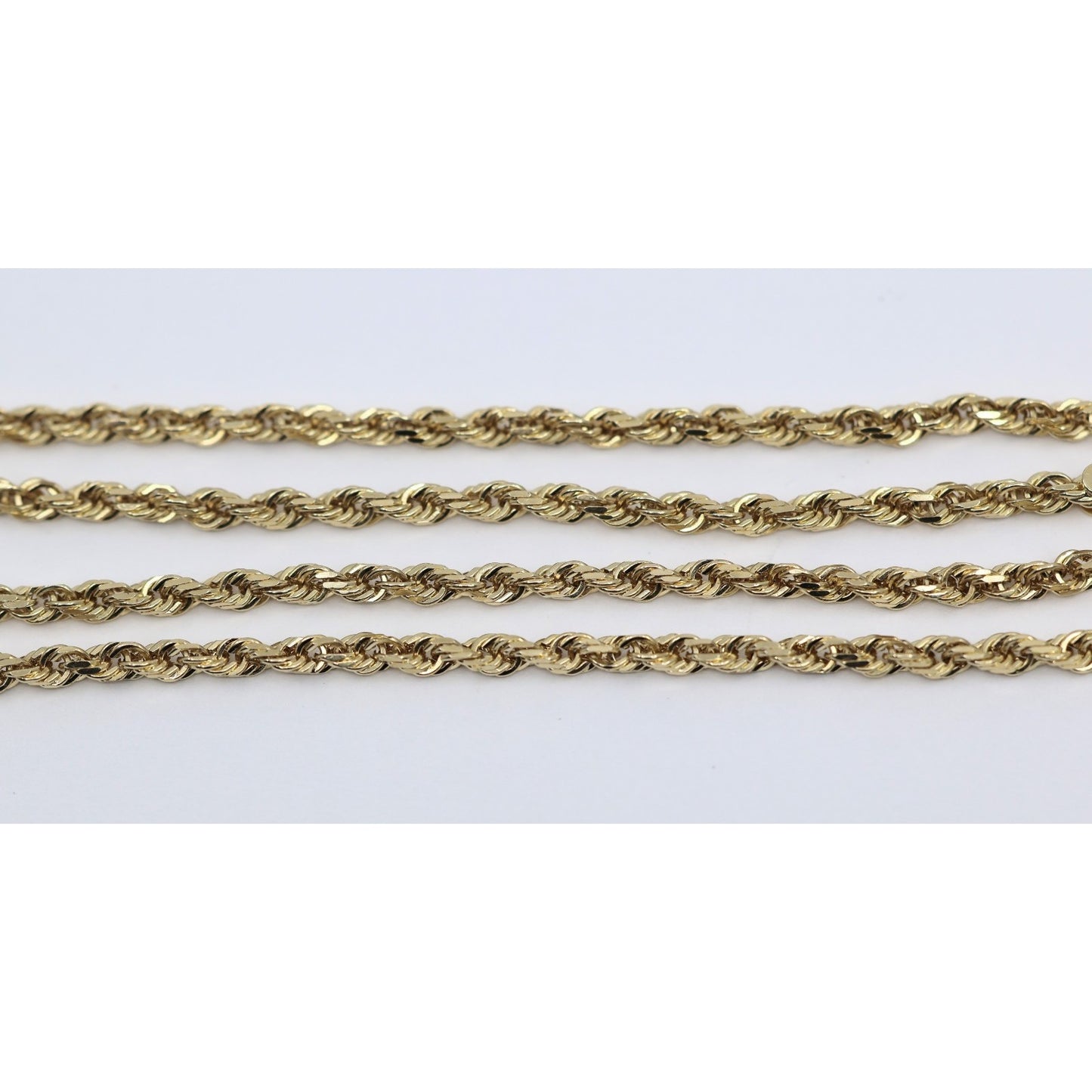 10K Yellow Gold Rope Chain Necklace