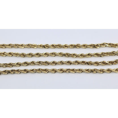 10K Yellow Gold Rope Chain Necklace