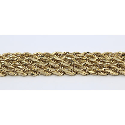10K Yellow Gold Rope Chain Necklace
