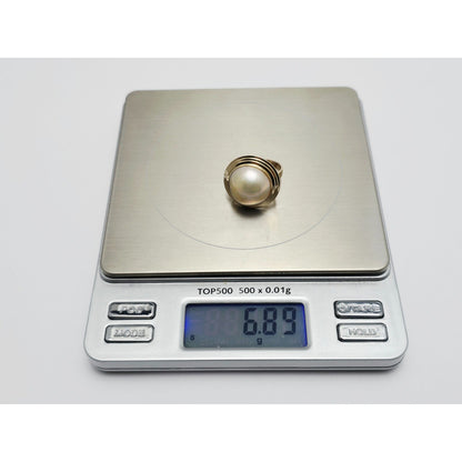 14K Yellow Gold Mabe Pearl Ring