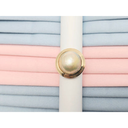 14K Yellow Gold Mabe Pearl Ring