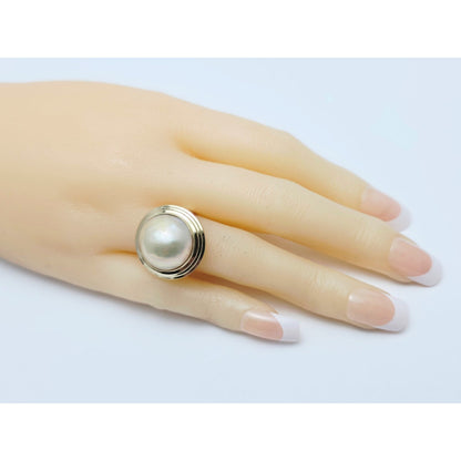 14K Yellow Gold Mabe Pearl Ring