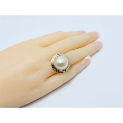 14K Yellow Gold Mabe Pearl Ring