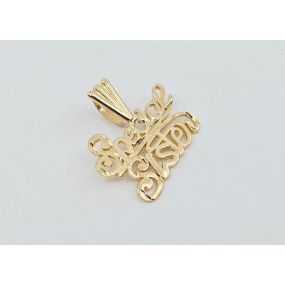 14K Yellow Gold Initial "Special Sister" Charm Pendant