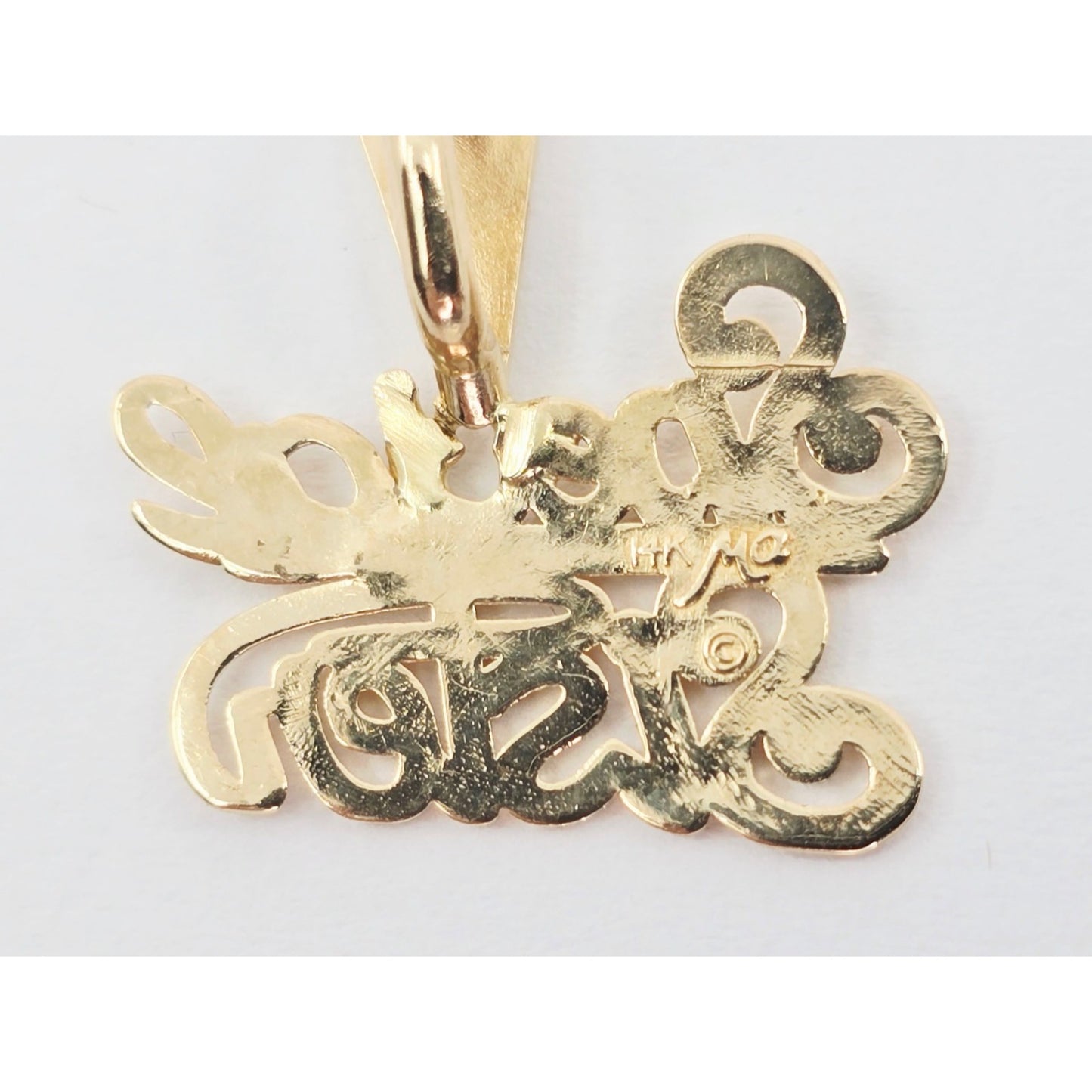 14K Yellow Gold Initial "Special Sister" Charm Pendant