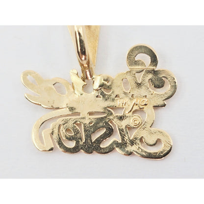 14K Yellow Gold Initial "Special Sister" Charm Pendant
